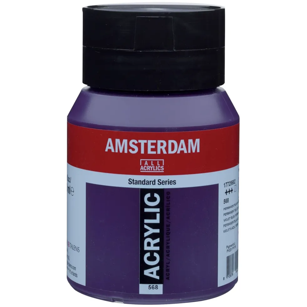 Farba akrylowa - Amsterdam - 568, Permanent Blue Violet, 500 ml