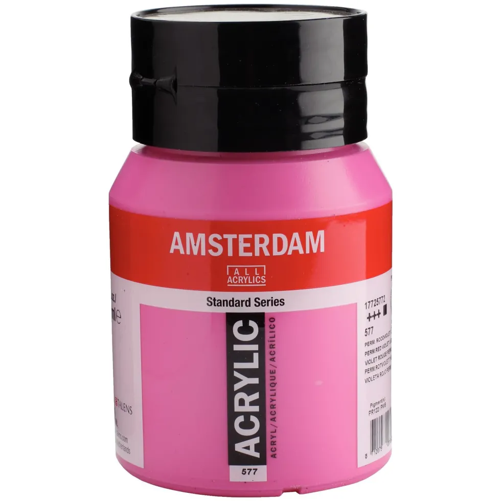 Farba akrylowa - Amsterdam - 577, Permanent Red Violet Light, 500 ml