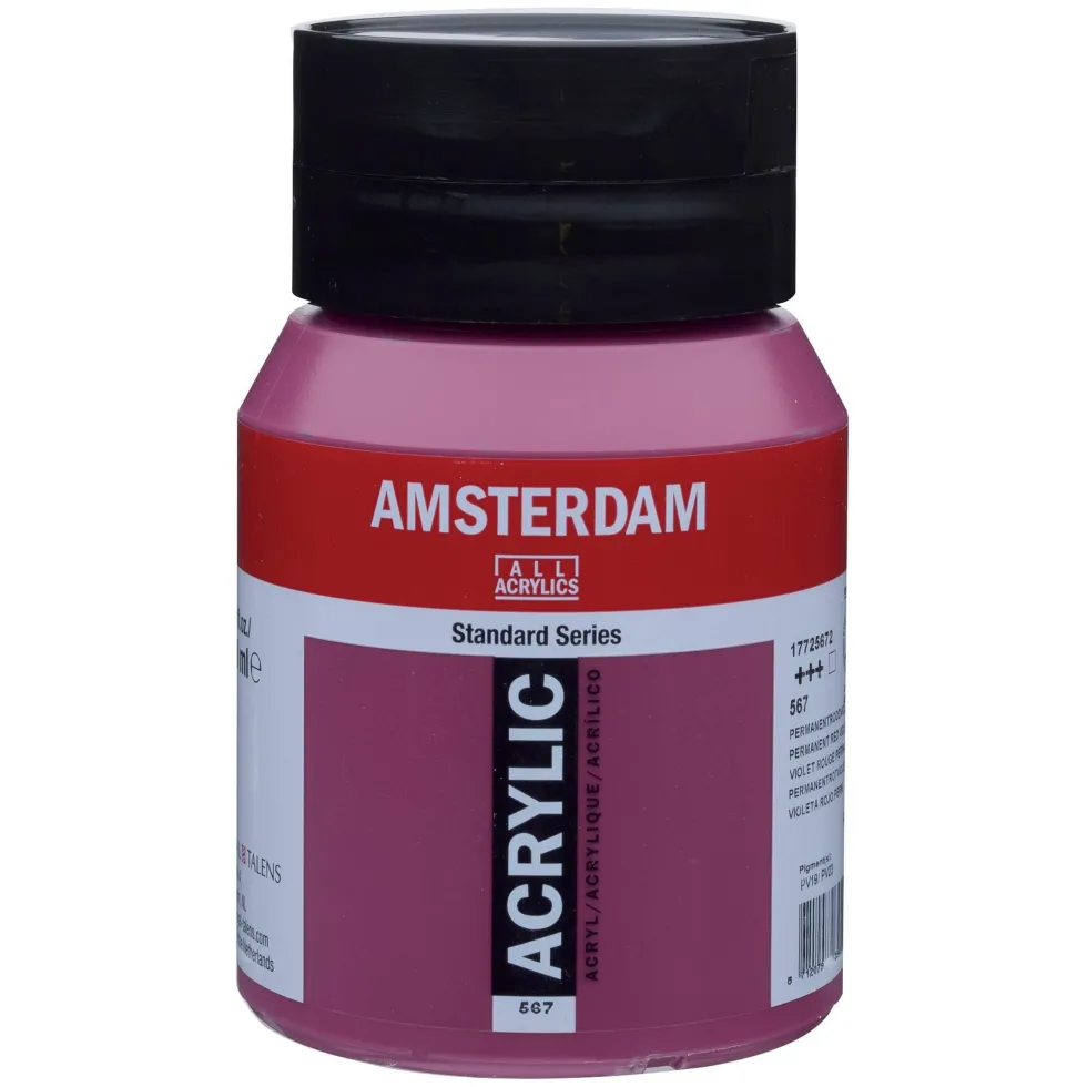 Farba akrylowa - Amsterdam - 567, Permanent Red Violet, 500 ml