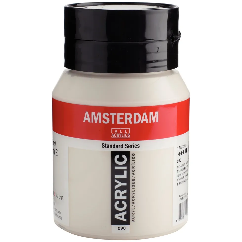 Farba akrylowa - Amsterdam - 290, Titanium Buff Deep, 500 ml