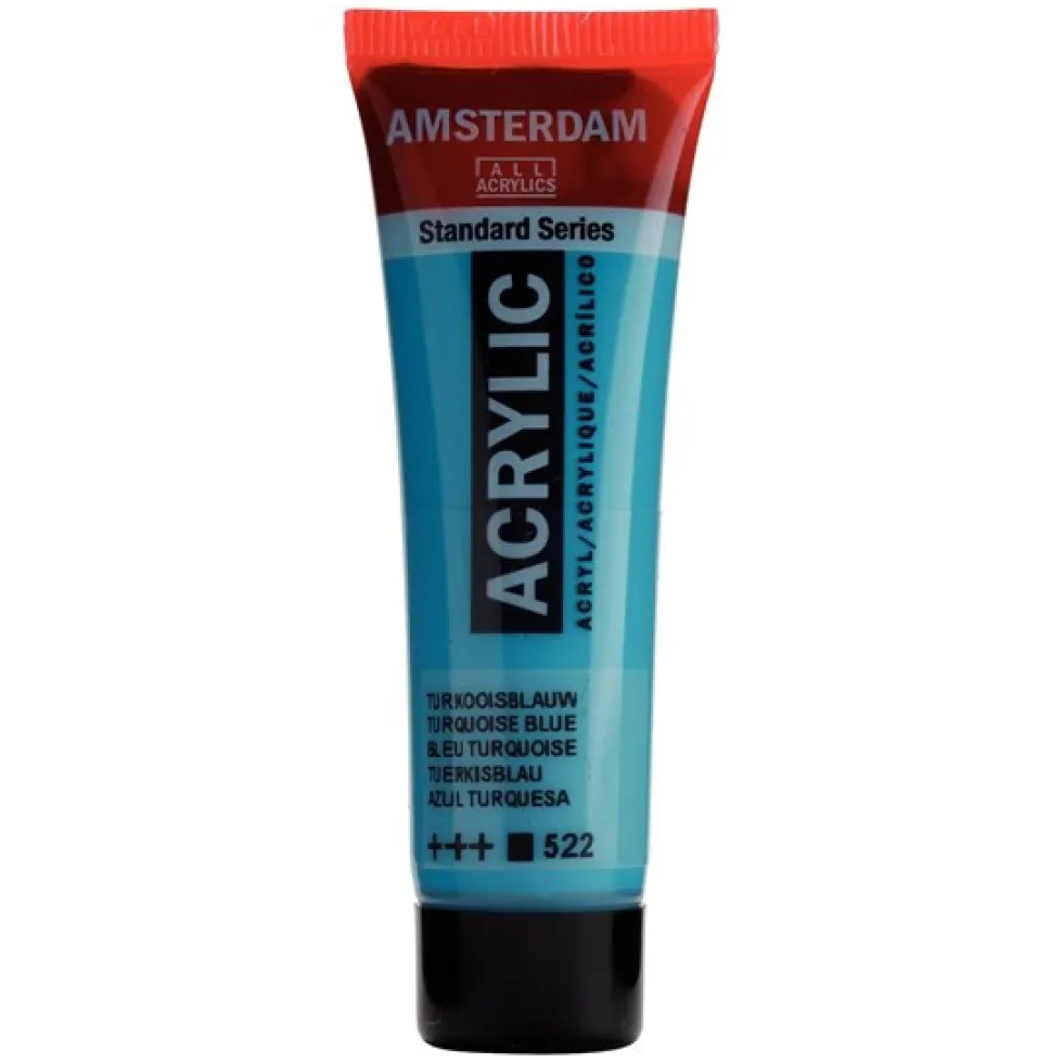 Farba akrylowa - Amsterdam - Turquoise Blue, 20 ml