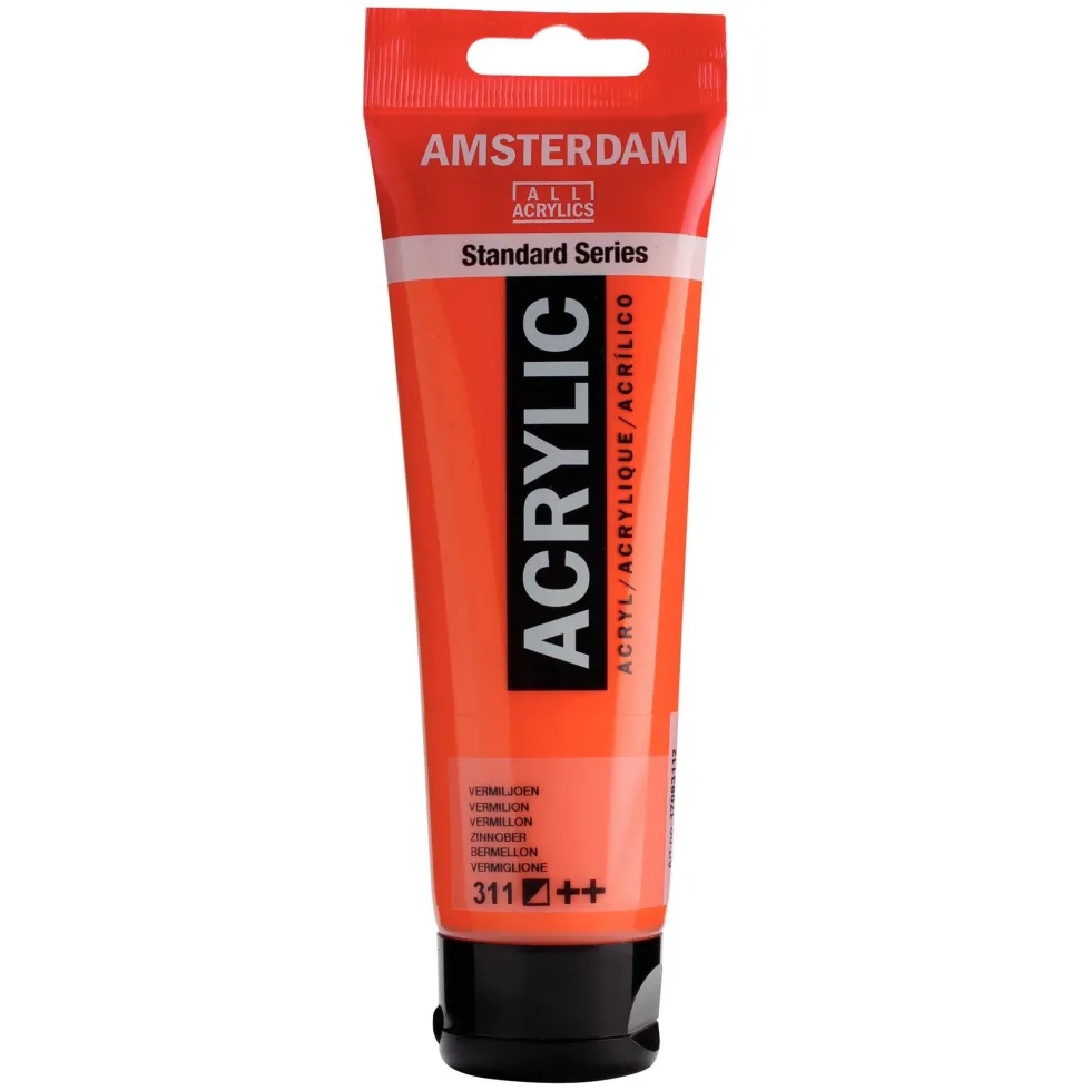 Farba akrylowa - Amsterdam - Vermilion, 120 ml