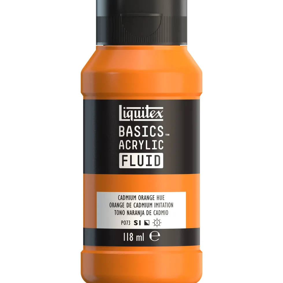 Farba akrylowa Basics Acrylic Fluid - Liquitex - 720, Cadmium Orange Hue, 118 ml
