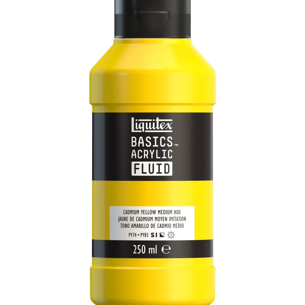 Farba akrylowa Basics Acrylic Fluid - Liquitex - 830, Cadmium Yellow Medium Hue, 250 ml
