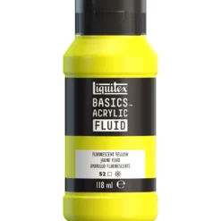 Farba akrylowa Basics Acrylic Fluid - Liquitex - 981, Fluorescent Yellow, 118 ml