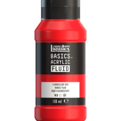 Farba akrylowa Basics Acrylic Fluid - Liquitex - 983, Fluorescent Red, 118 ml