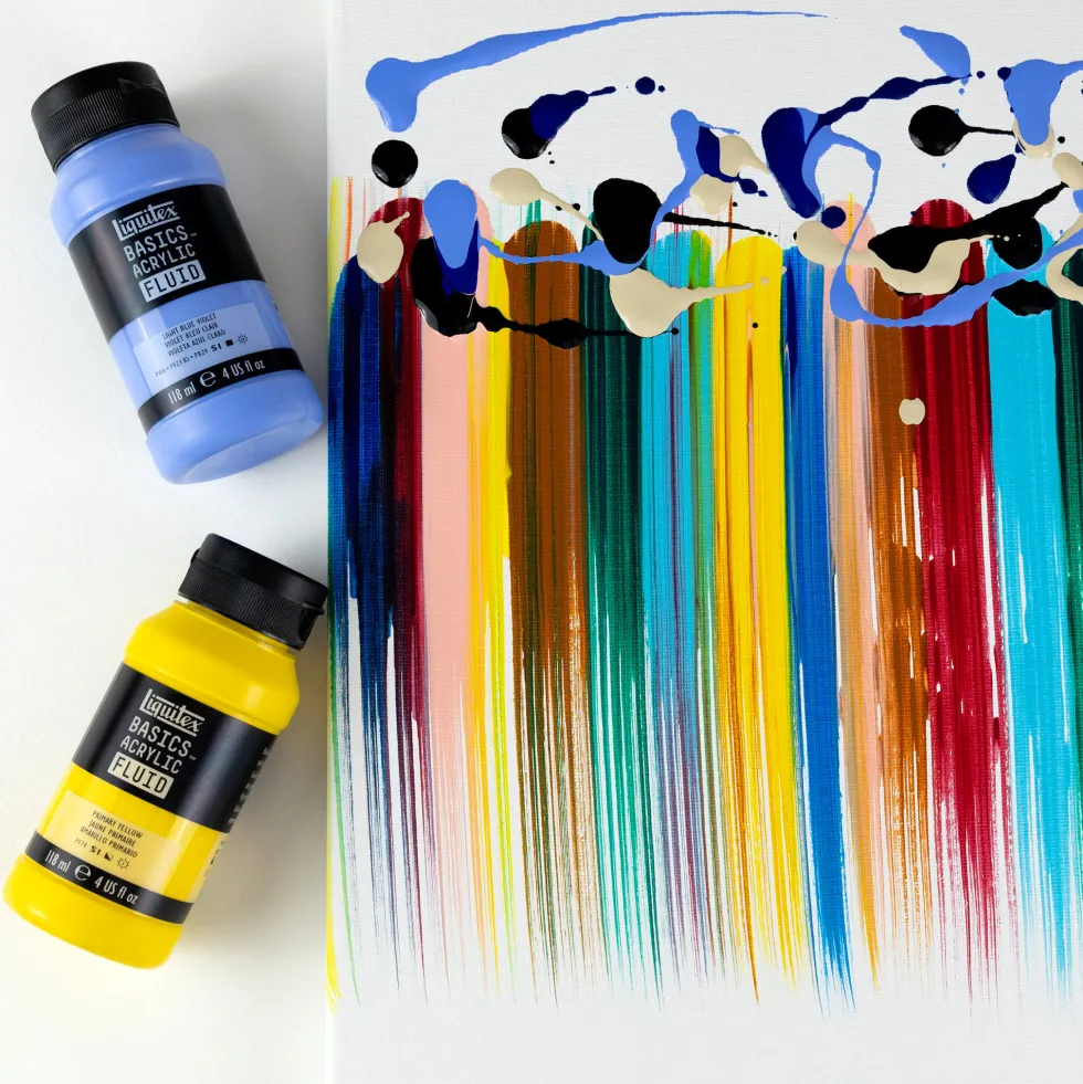 Farba akrylowa Basics Acrylic Fluid - Liquitex - 983, Fluorescent Red, 118 ml
