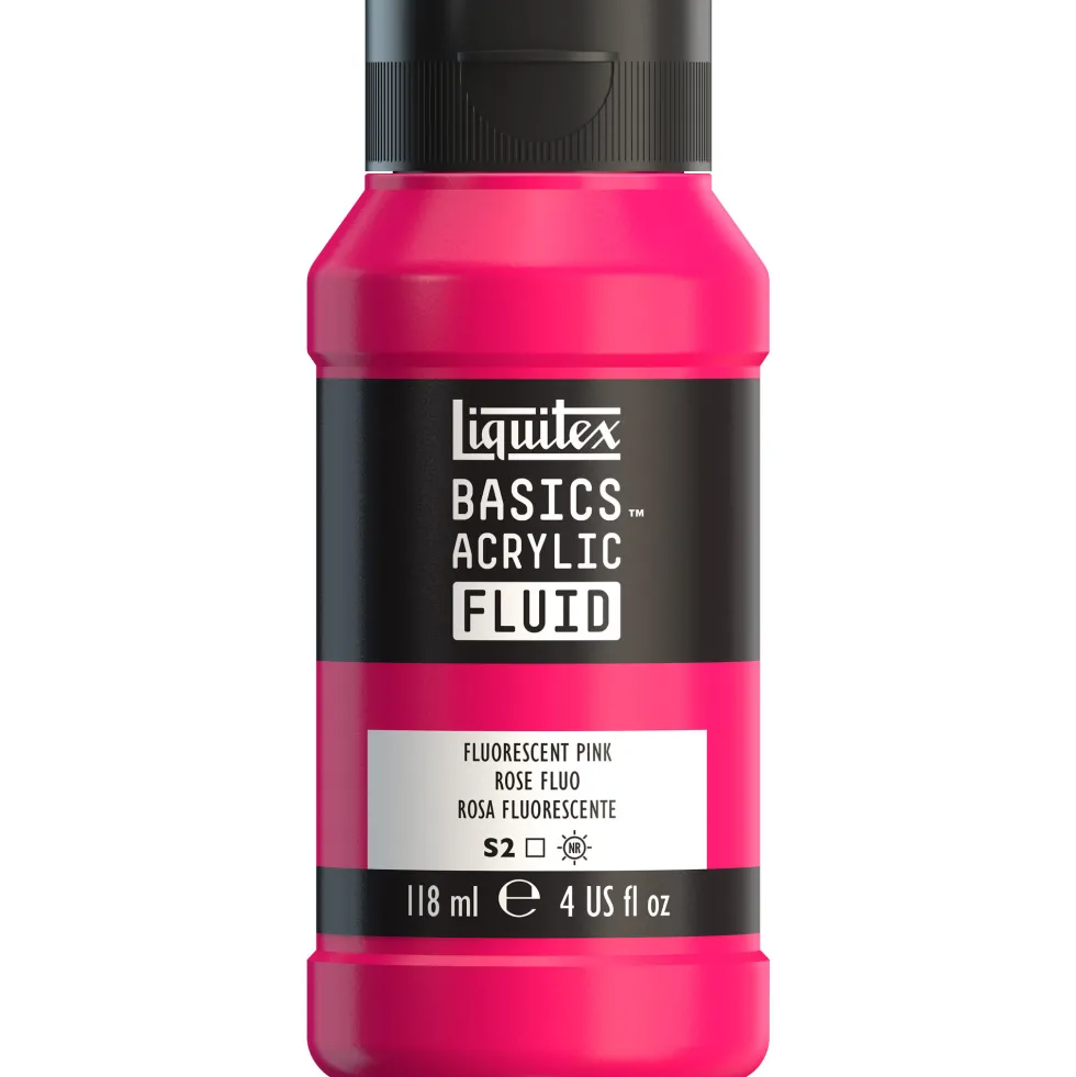 Farba akrylowa Basics Acrylic Fluid - Liquitex - 984, Fluorescent Blue, 118 ml