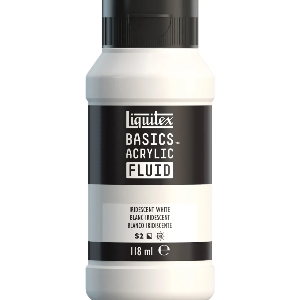 Farba akrylowa Basics Acrylic Fluid - Liquitex - 238, Iridescent White, 118 ml