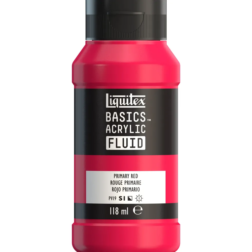 Farba akrylowa Basics Acrylic Fluid - Liquitex - 415, Primary Red, 118 ml