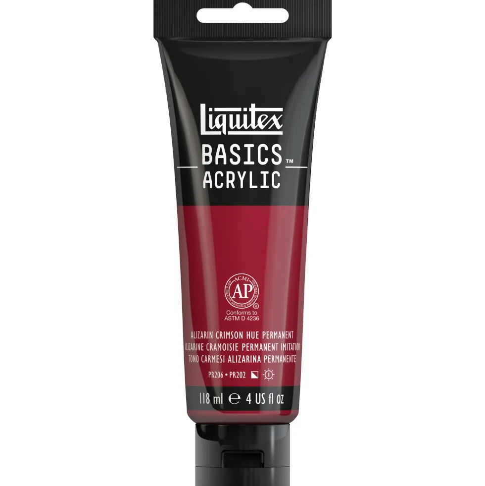 Farba akrylowa Basics Acrylic - Liquitex - 116, Alizarin Crimson Hue Permanent, 118 ml
