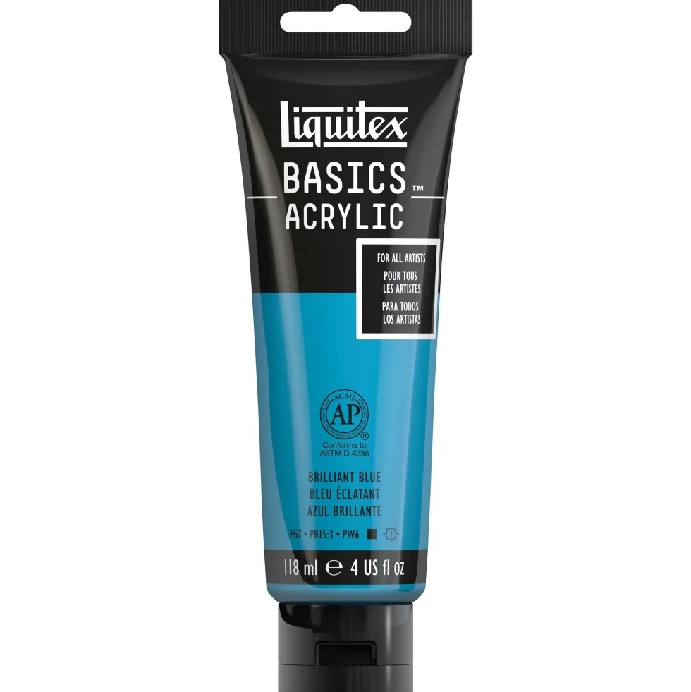 Farba akrylowa Basics Acrylic - Liquitex - 570, Brilliant Blue, 118 ml