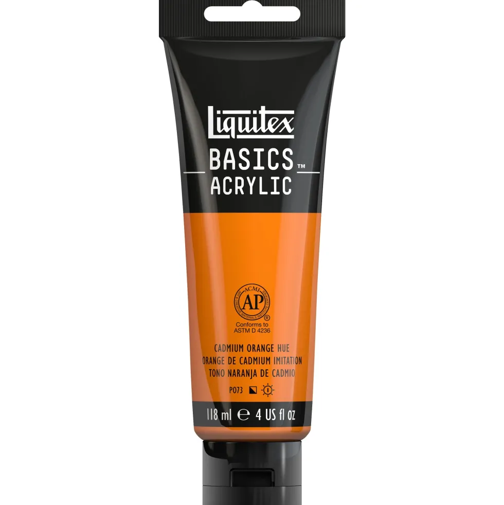Farba akrylowa Basics Acrylic - Liquitex - 720, Cadmium Orange Hue, 118 ml