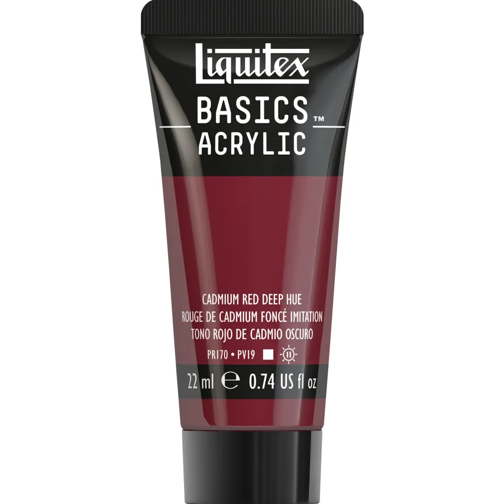 Farba akrylowa Basics Acrylic - Liquitex - 311, Cadmium Red Deep Hue, 22 ml