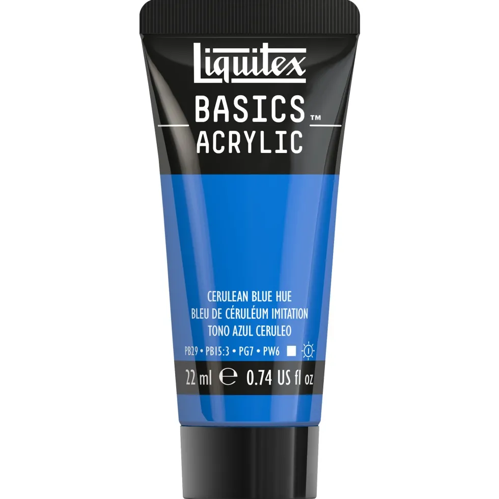 Farba akrylowa Basics Acrylic - Liquitex - 470, Cerulean Blue Hue, 22 ml