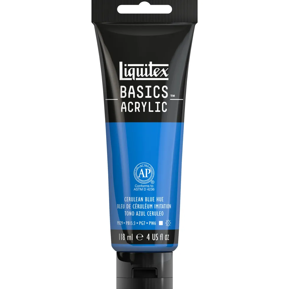Farba akrylowa Basics Acrylic - Liquitex - 470, Cerulean Blue Hue, 118 ml