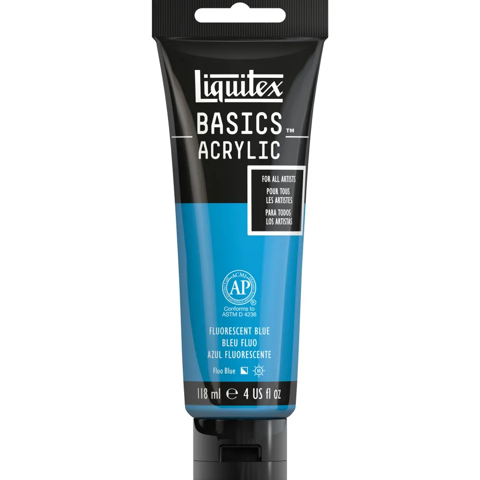 Farba akrylowa Basics Acrylic - Liquitex - 984, Fluorescent Blue, 118 ml