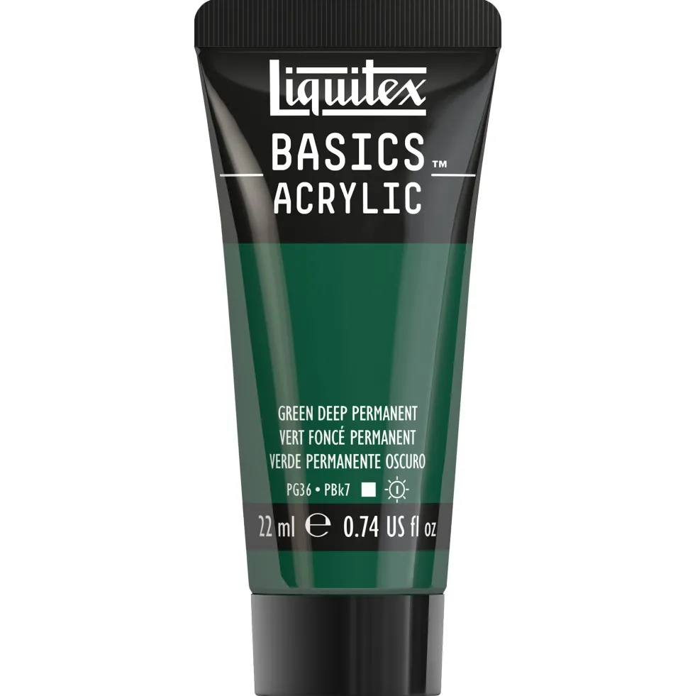 Farba akrylowa Basics Acrylic - Liquitex - 350, Green Deep Permanent, 22 ml