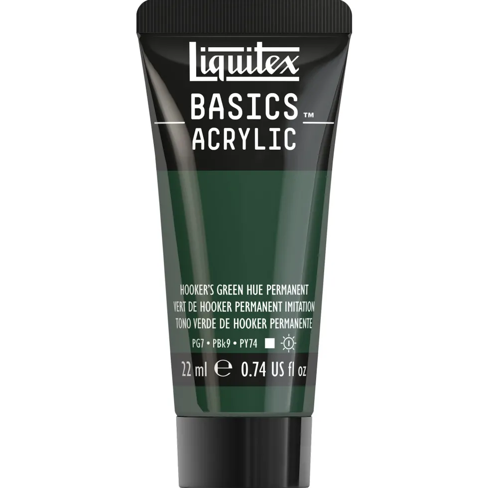 Farba akrylowa Basics Acrylic - Liquitex - 224, Hooker's Green Hue Permanent, 22 ml
