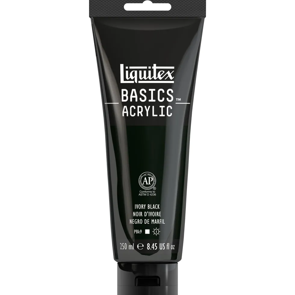 Farba akrylowa Basics Acrylic - Liquitex - Ivory Black, 250 ml