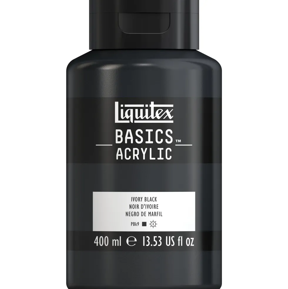 Farba akrylowa Basics Acrylic - Liquitex - 244, Ivory Black, 400 ml