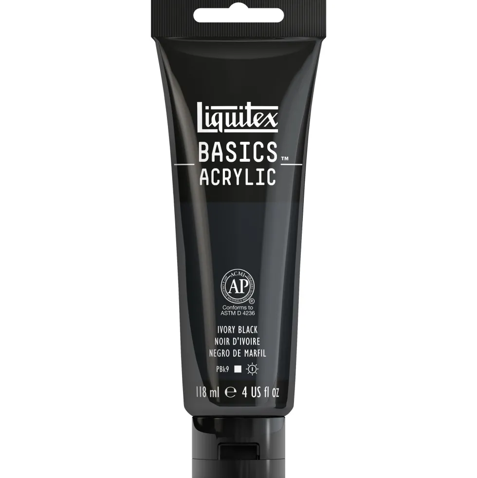 Farba akrylowa Basics Acrylic - Liquitex - 244, Ivory Black, 118 ml