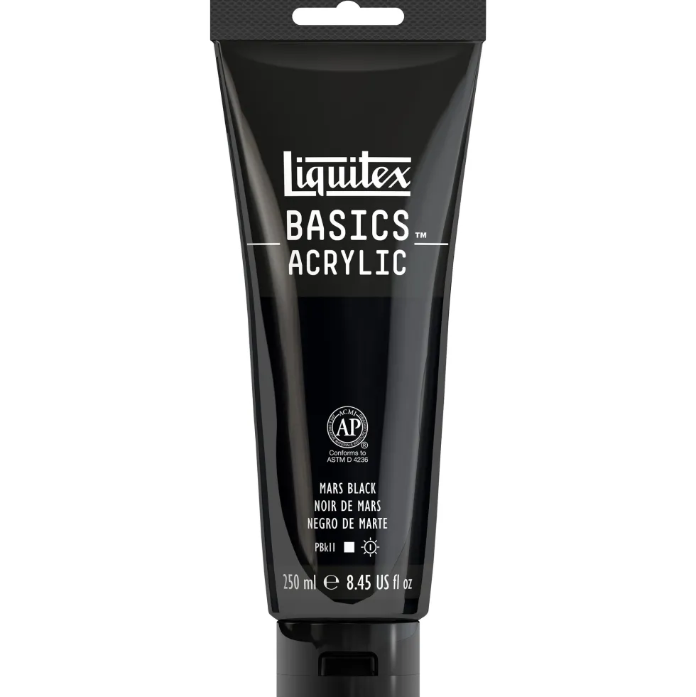 Farba akrylowa Basics Acrylic - Liquitex - Mars Black, 250 ml