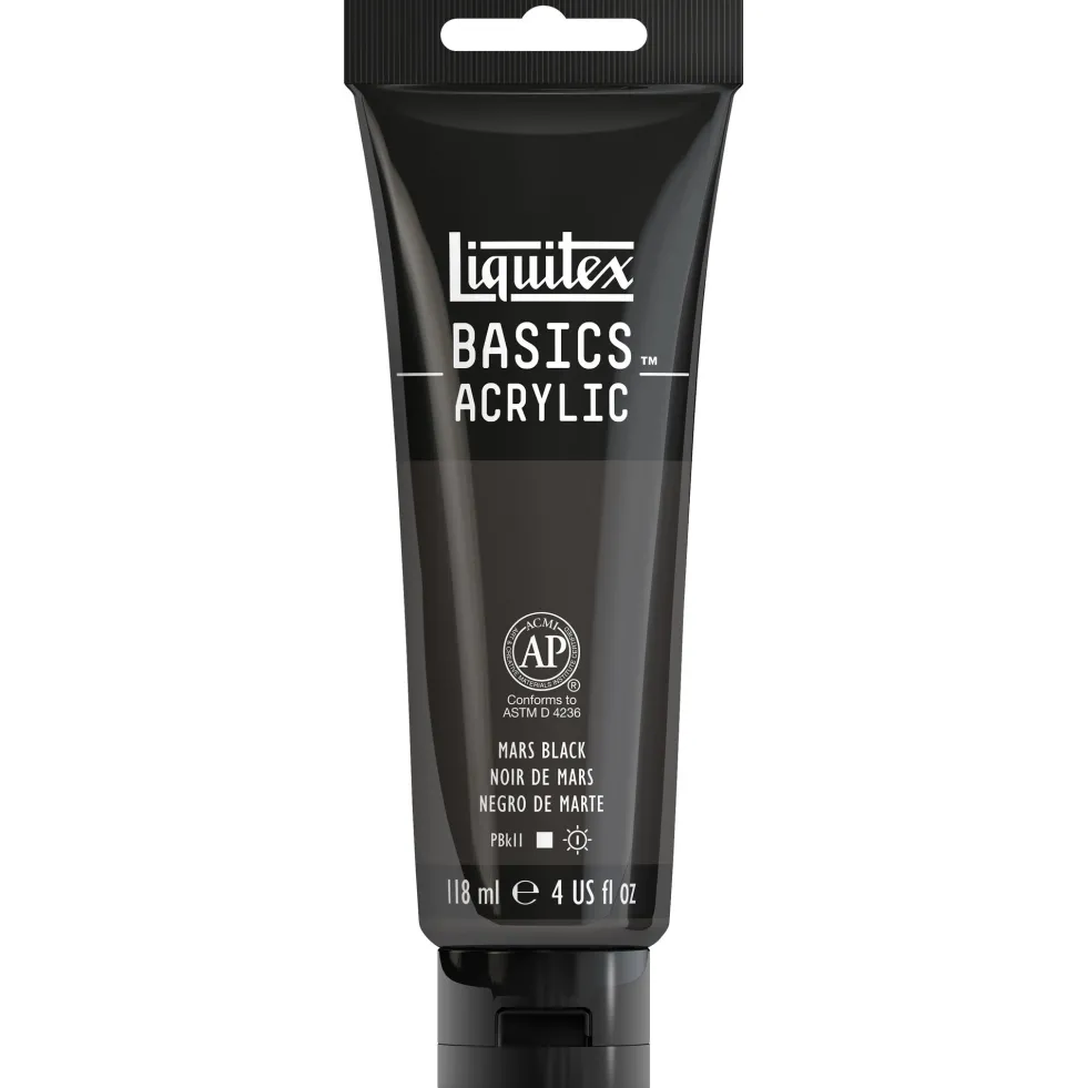 Farba akrylowa Basics Acrylic - Liquitex - 276, Mars Black, 118 ml