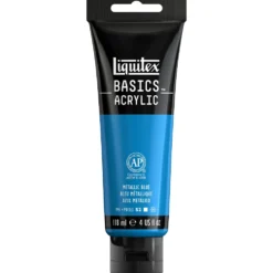 Farba akrylowa Basics Acrylic - Liquitex - 341, Metallic Blue, 118 ml