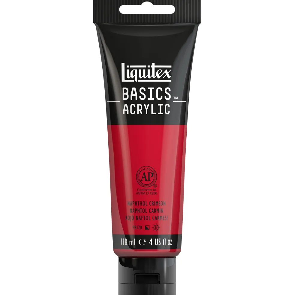 Farba akrylowa Basics Acrylic - Liquitex - 292, Naphthol Crimson, 118 ml
