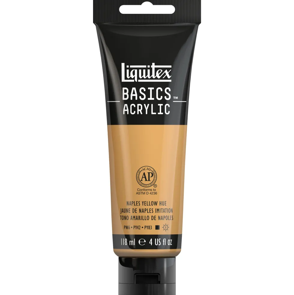 Farba akrylowa Basics Acrylic - Liquitex - 601, Naples Yellow Hue, 118 ml