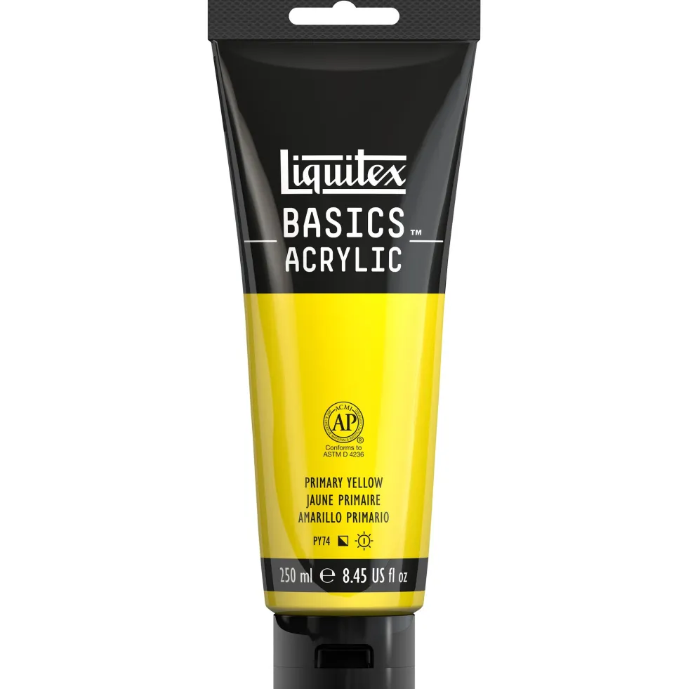 Farba akrylowa Basics Acrylic - Liquitex - Primary Yellow, 250 ml