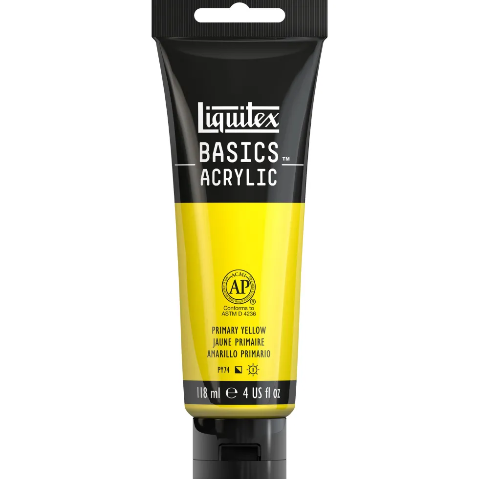 Farba akrylowa Basics Acrylic - Liquitex - 410, Primary Yellow, 118 ml