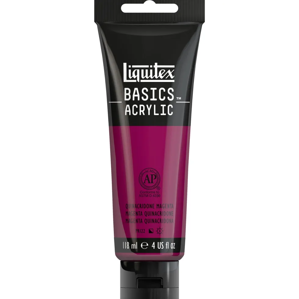 Farba akrylowa Basics Acrylic - Liquitex - 114, Quinacridone Magenta, 118 ml
