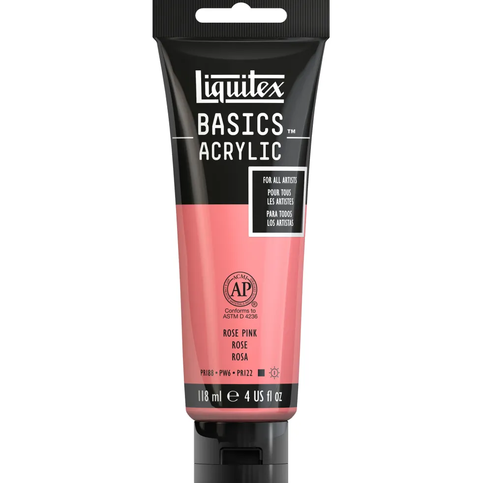 Farba akrylowa Basics Acrylic - Liquitex - 048, Rose Pink, 118 ml