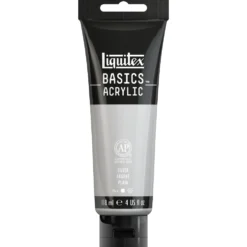 Farba akrylowa Basics Acrylic - Liquitex - 052, Silver, 118 ml