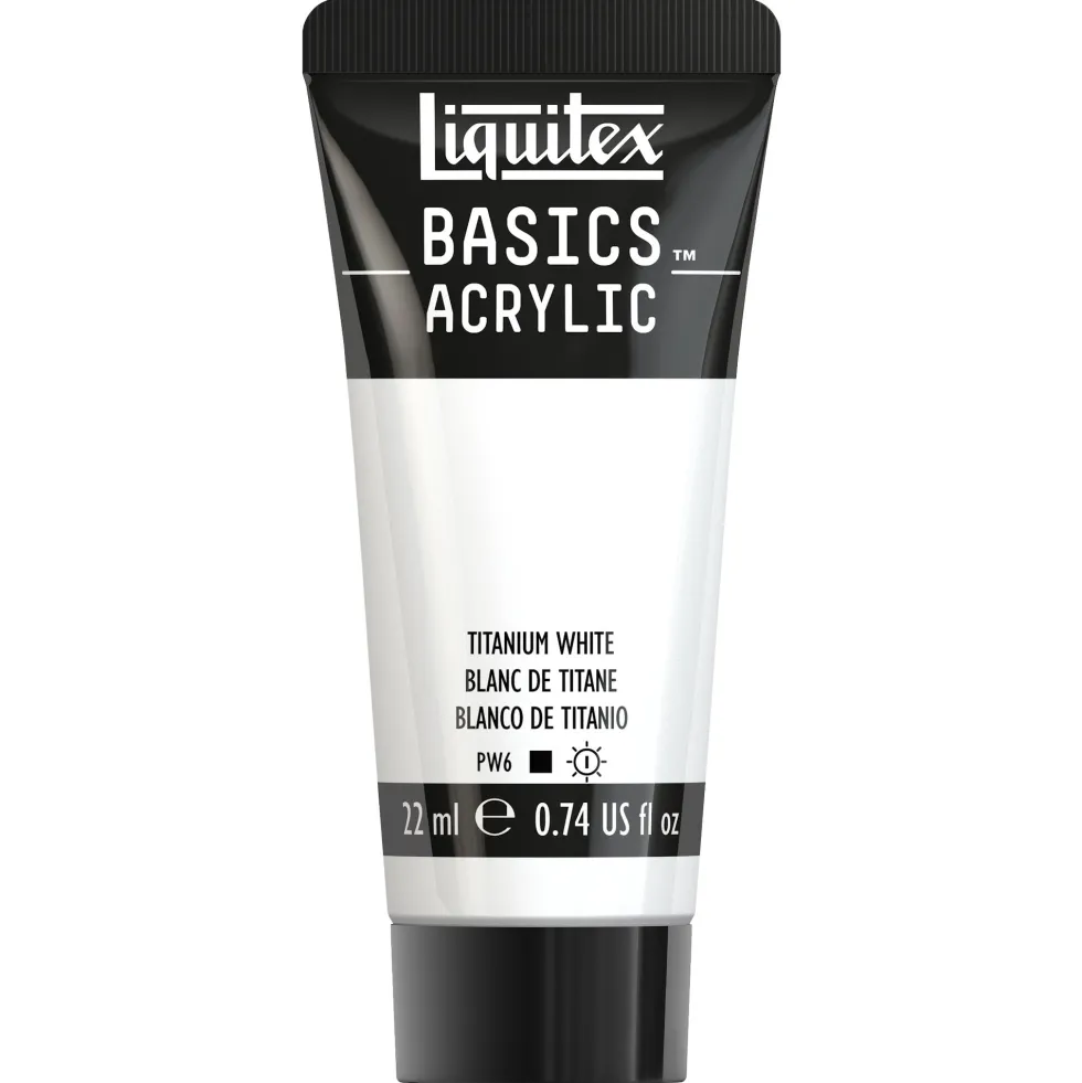 Farba akrylowa Basics Acrylic - Liquitex - 432, Titanium White, 22 ml