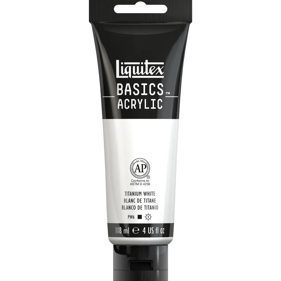 Farba akrylowa Basics Acrylic - Liquitex - 432, Titanium White, 118 ml