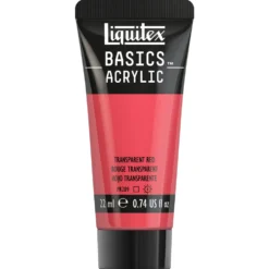 Farba akrylowa Basics Acrylic - Liquitex - 047, Transparent Red, 22 ml