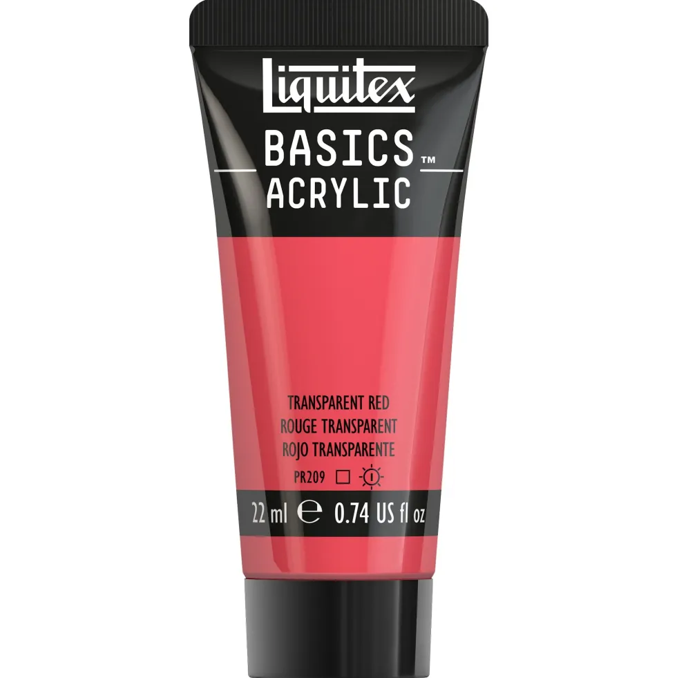 Farba akrylowa Basics Acrylic - Liquitex - 047, Transparent Red, 22 ml