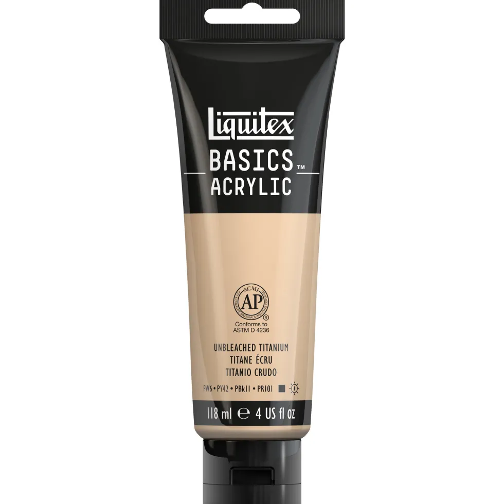 Farba akrylowa Basics Acrylic - Liquitex - 434, Unbleached Titanium, 118 ml