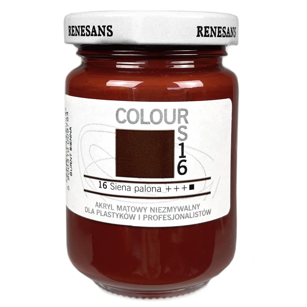 Farba akrylowa Colours - Renesans - 16, burnt sienna, 125 ml