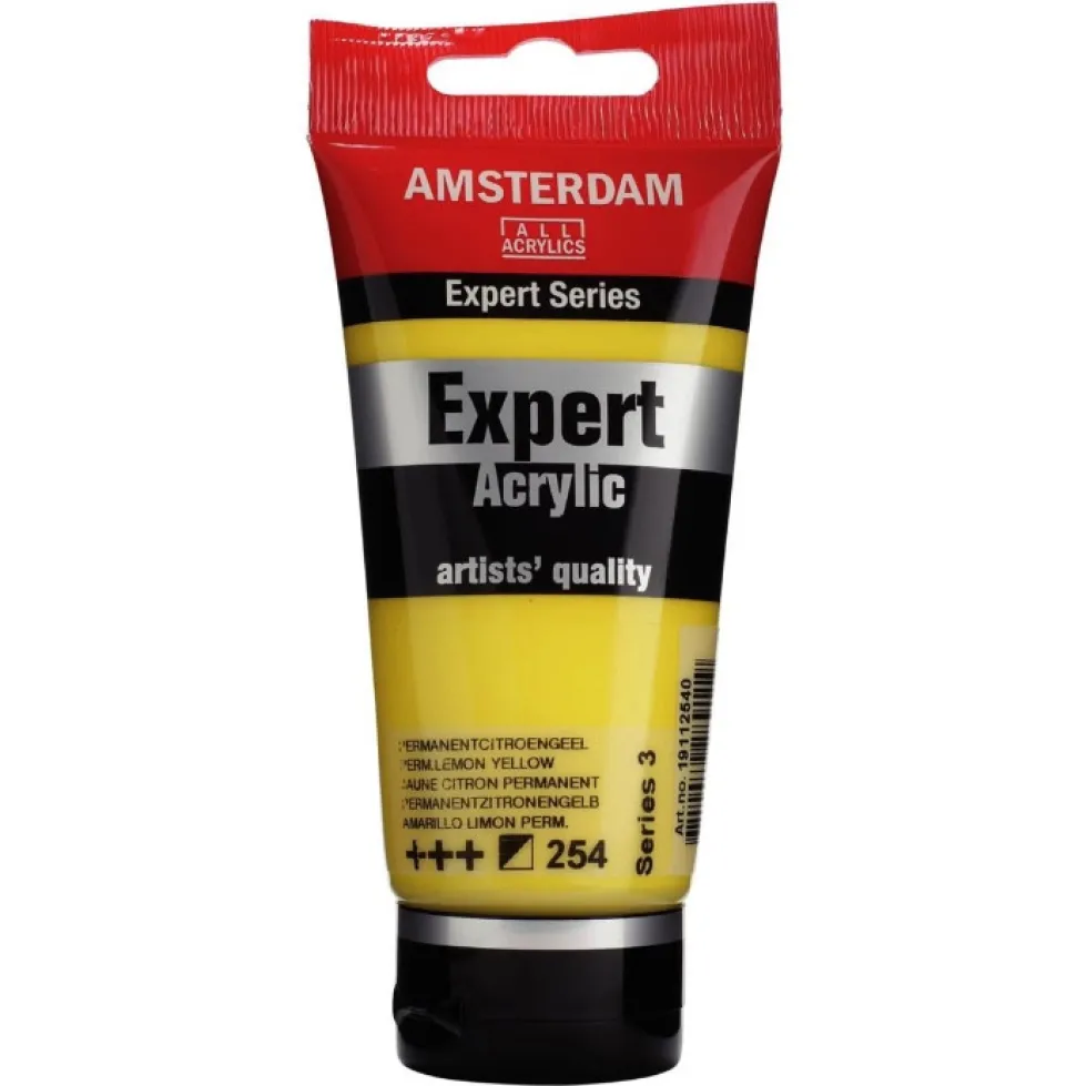 Farba akrylowa Expert - Amsterdam - 254, Permanent Lemon Yellow, 75 ml