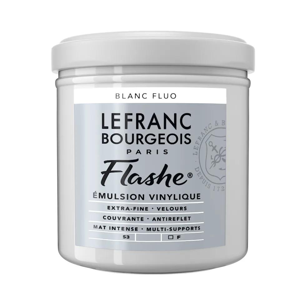 Farba akrylowa Flashe - Lefranc & Bourgeois - Fluorescent White, 125 ml