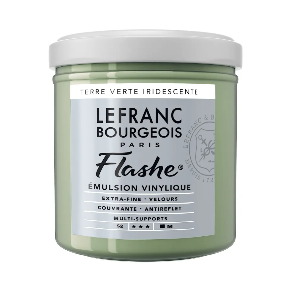 Farba akrylowa Flashe - Lefranc & Bourgeois - Green Earth Iridescent, 125 ml