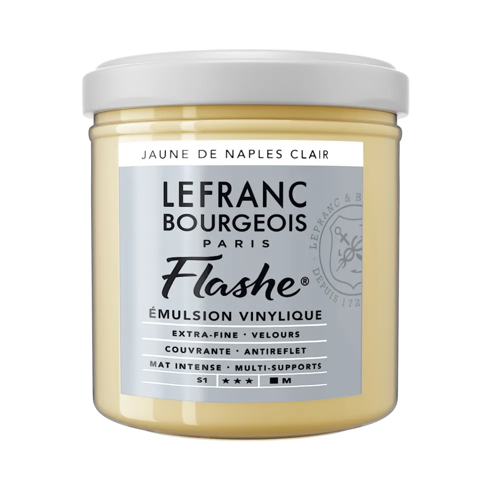 Farba akrylowa Flashe - Lefranc & Bourgeois - Naples Yellow Light, 125 ml