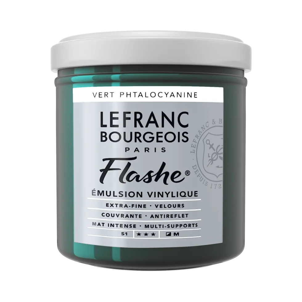 Farba akrylowa Flashe - Lefranc & Bourgeois - Phthalocyanine Green, 125 ml