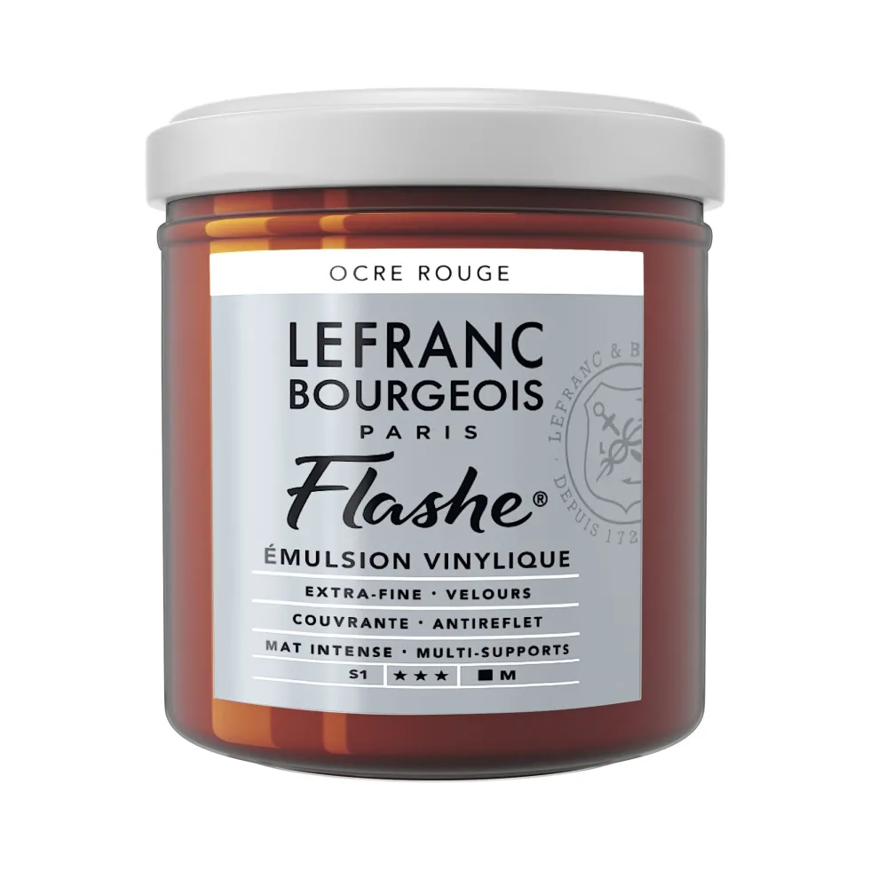 Farba akrylowa Flashe - Lefranc & Bourgeois - Red Ochre, 125 ml