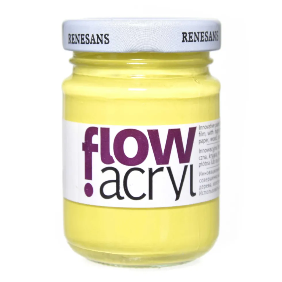 Farba akrylowa Flow Acryl - Renesans - 04, yellow lemon, 125 ml