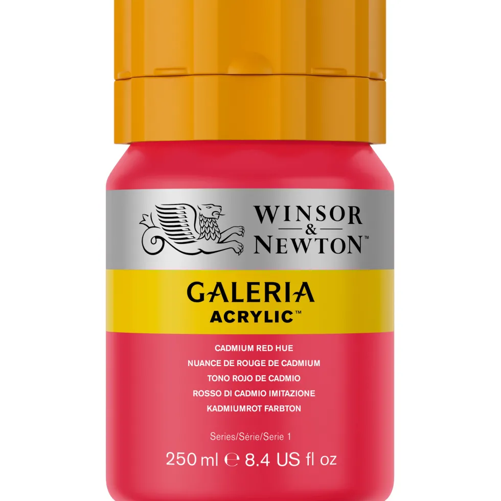 Farba akrylowa Galeria - Winsor & Newton - 095, Cadmium Red Hue, 250 ml
